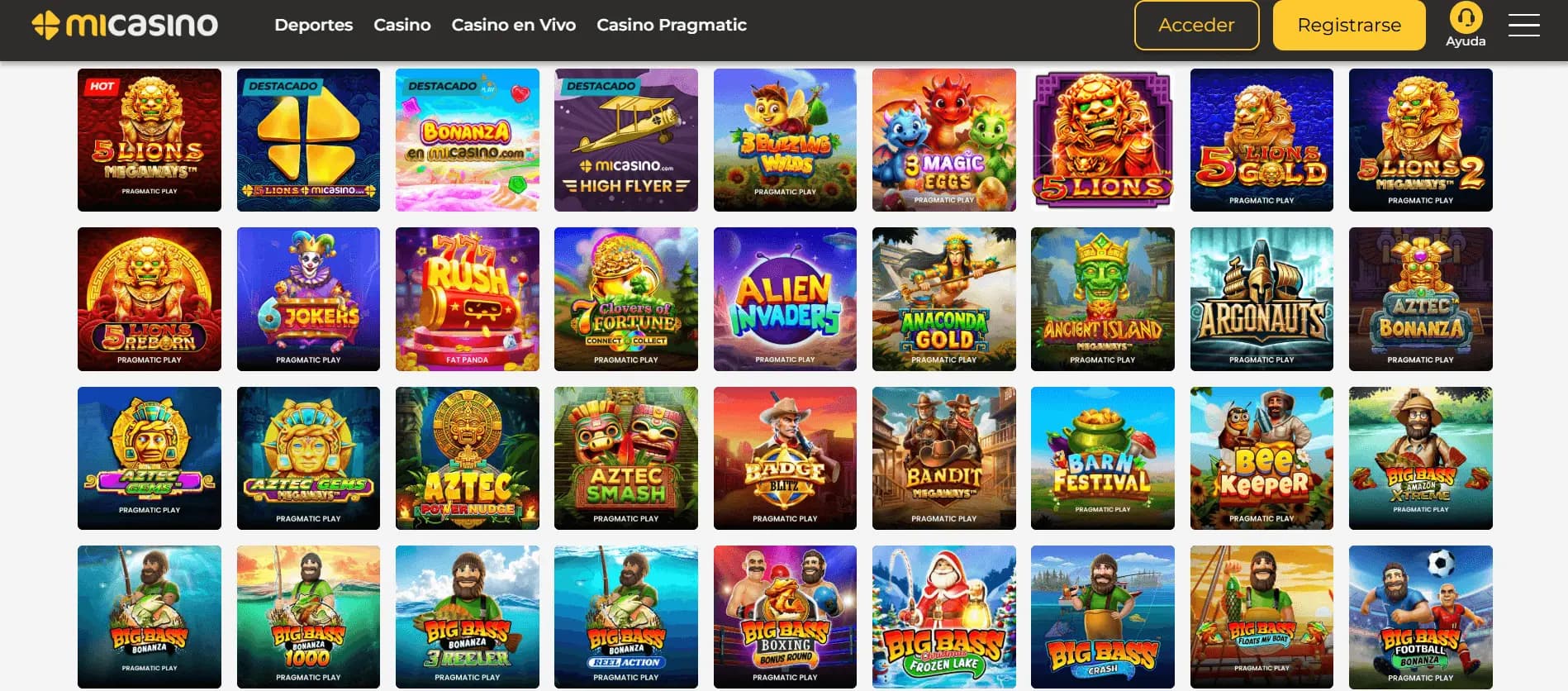Logo de Micasino, casino online disponible en Perú