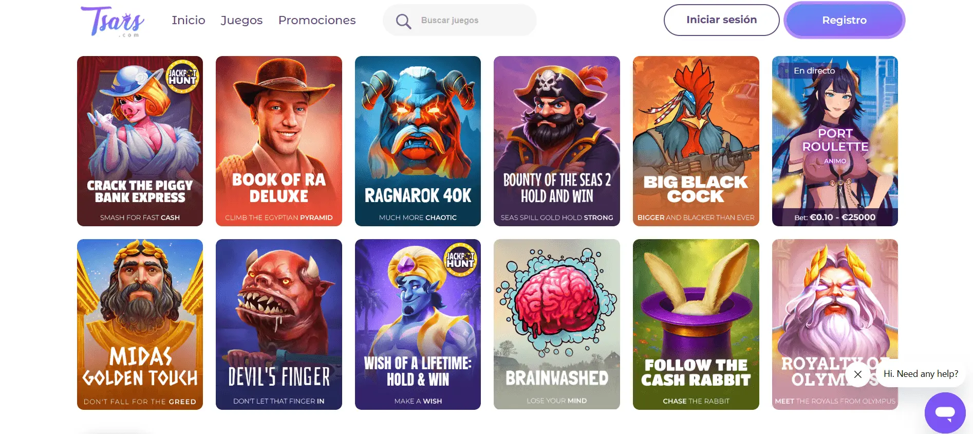 Logo de Tsars, casino online disponible en Perú